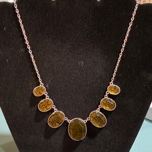 D’Orlan Chic Silver and Crystal Necklace with Intricate Flower Design- NWT